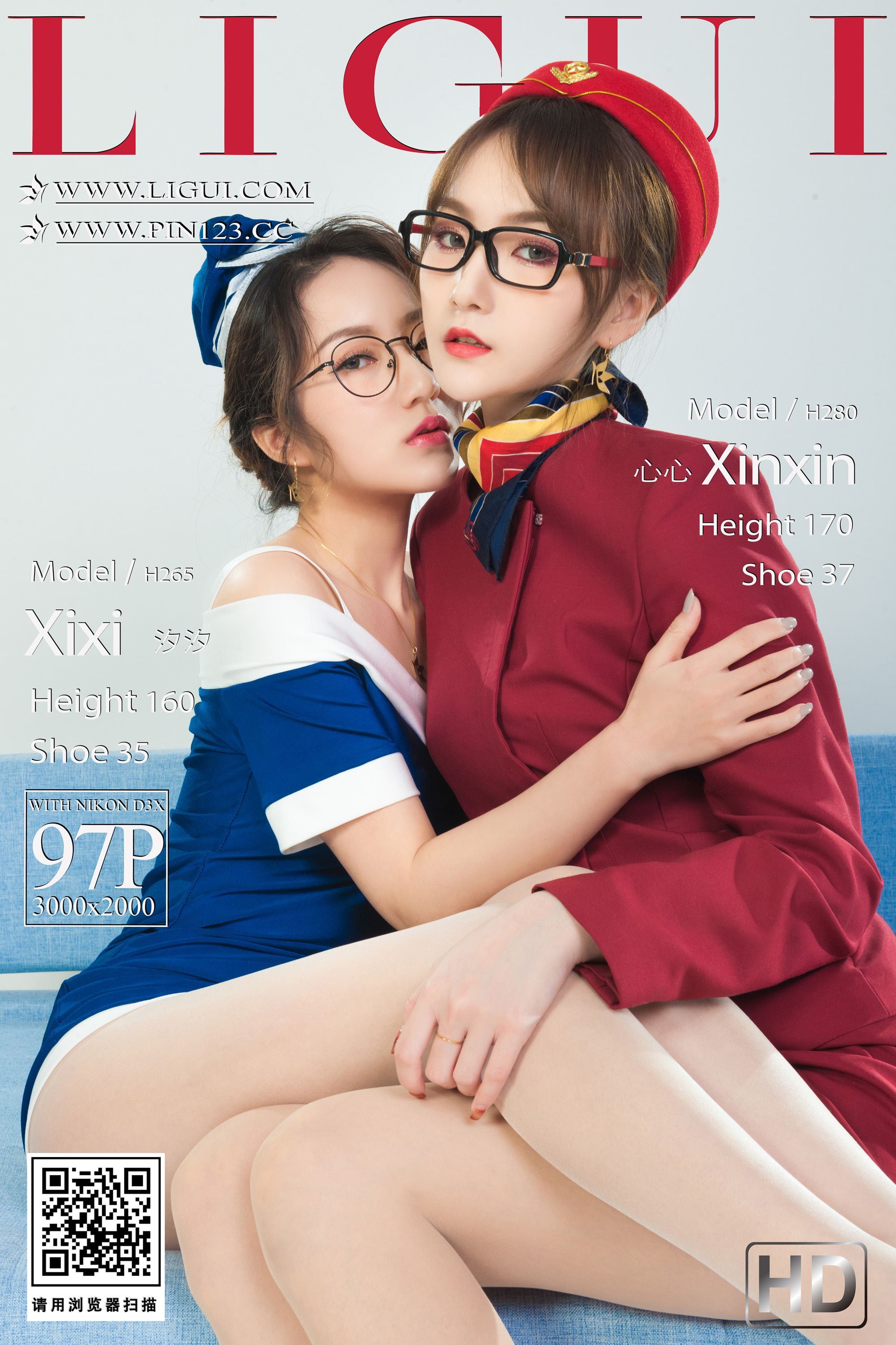 Ligui丽柜 2022.11.11 双生花-空中丝欲 汐汐＆心心